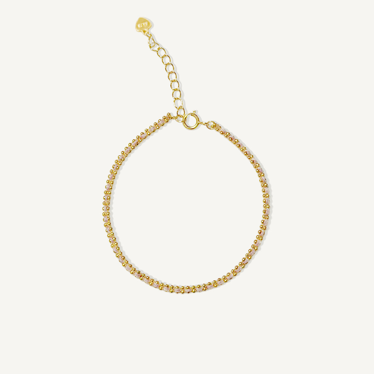 The Baby Pink and Blue Beaded Bracelet