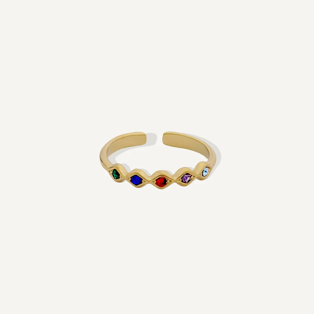 The Any-size Vintage Pattern Birthstone Ring