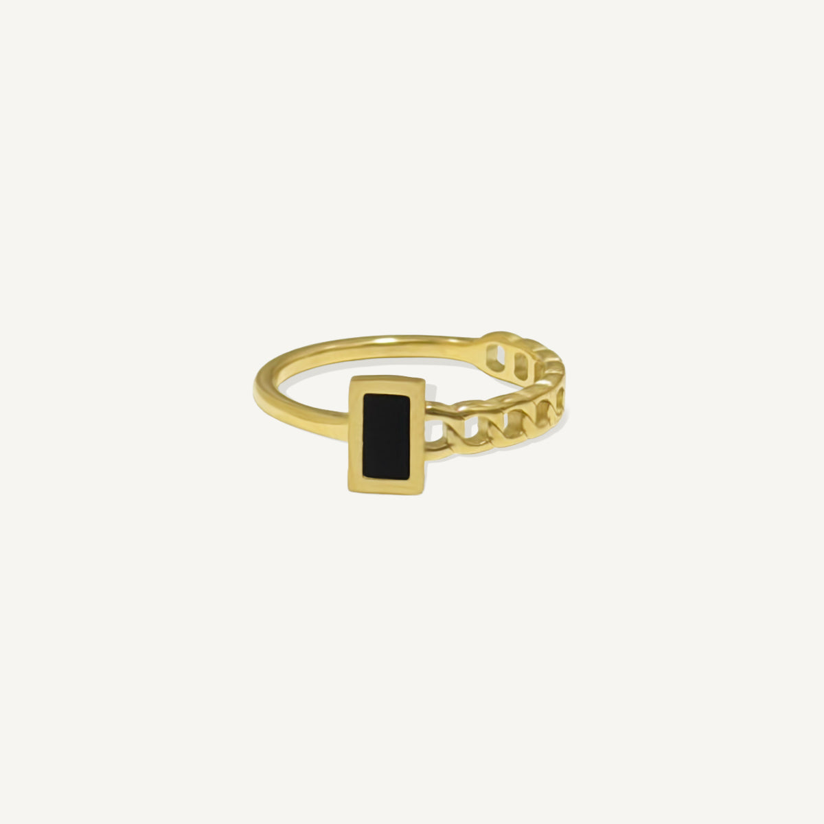 The Black Onyx Half Chain Ring