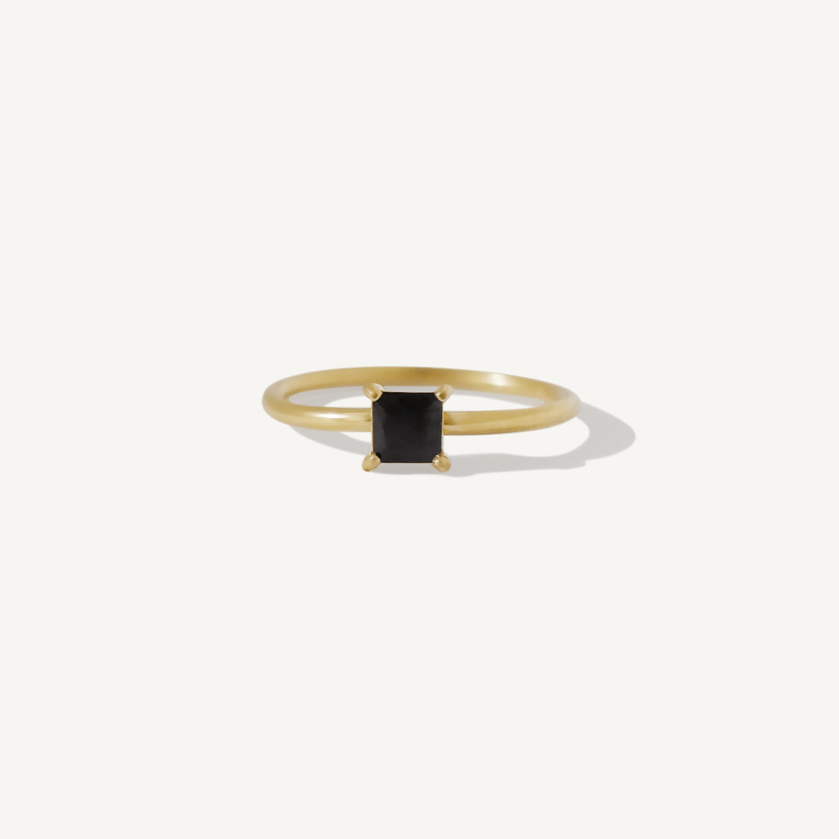 The Black Onyx Square Cut Ring