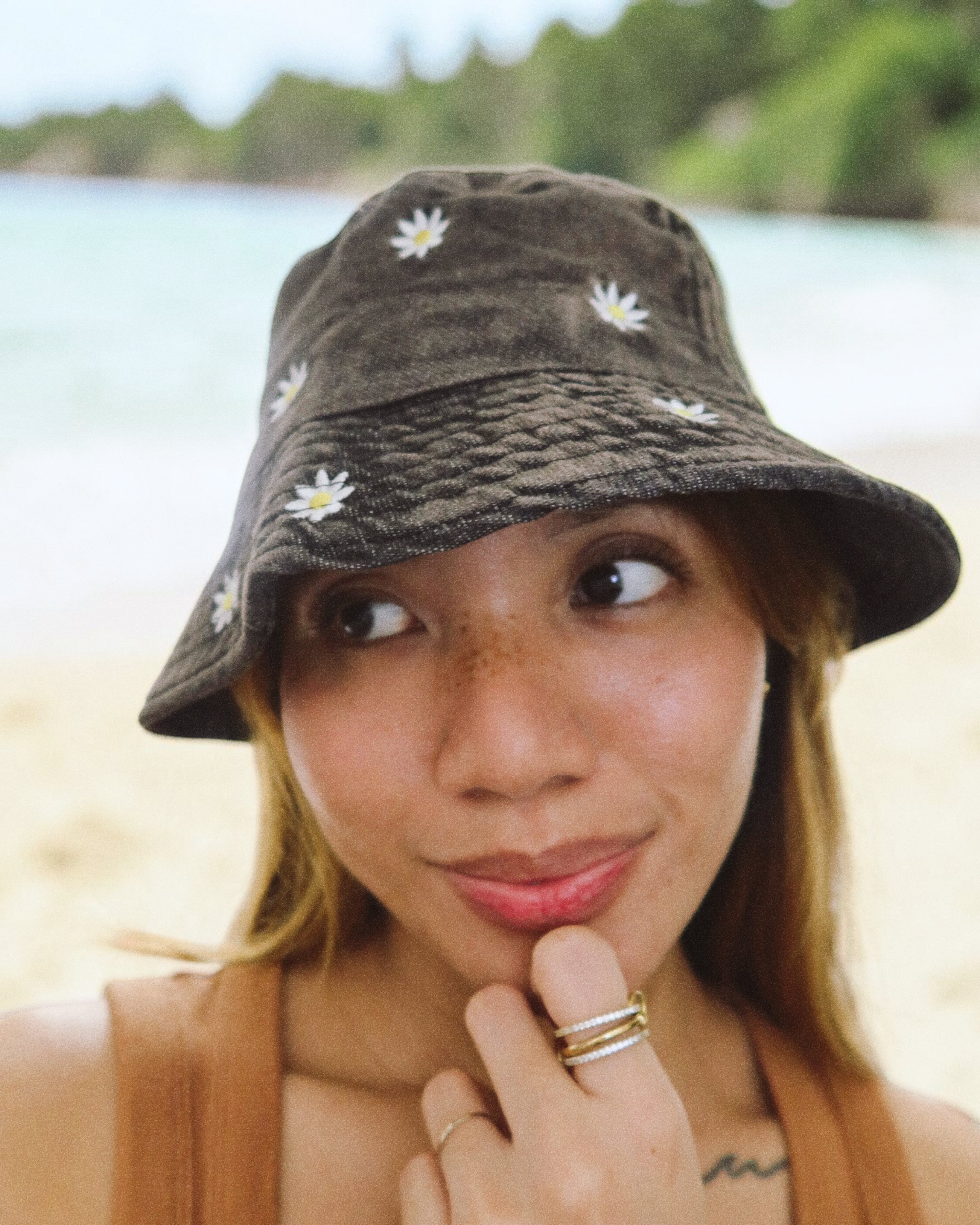 Daisy Denim Bucket Hat