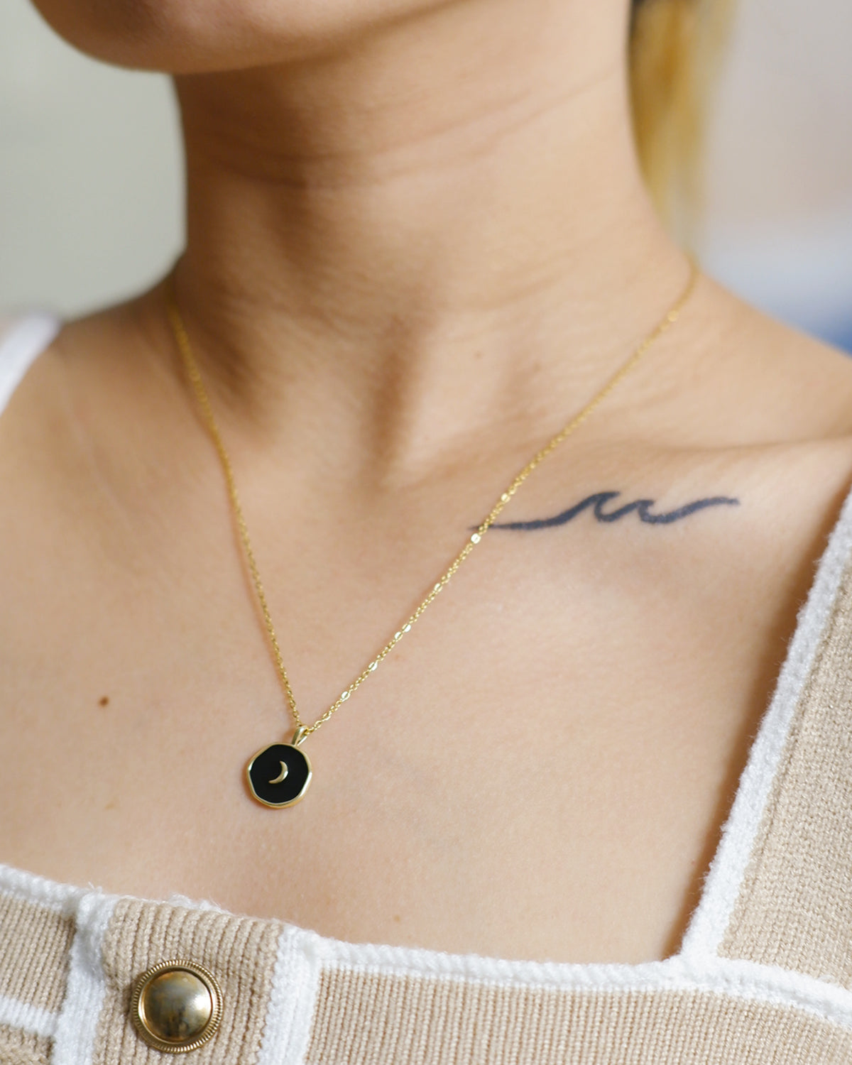 The Textured Moon Charm