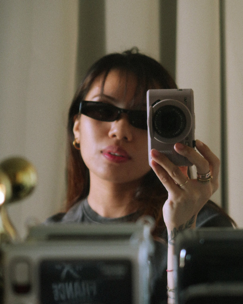 Lola Ultra Slim Rectangle Sunglasses