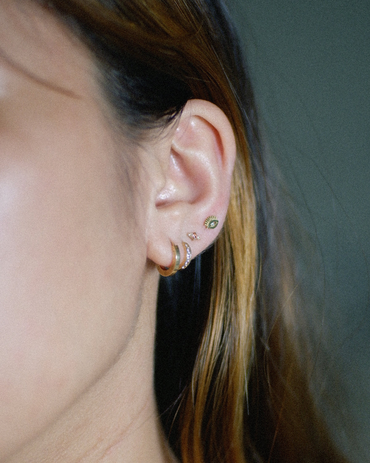 The Boho Evil Eye Screw Back Studs