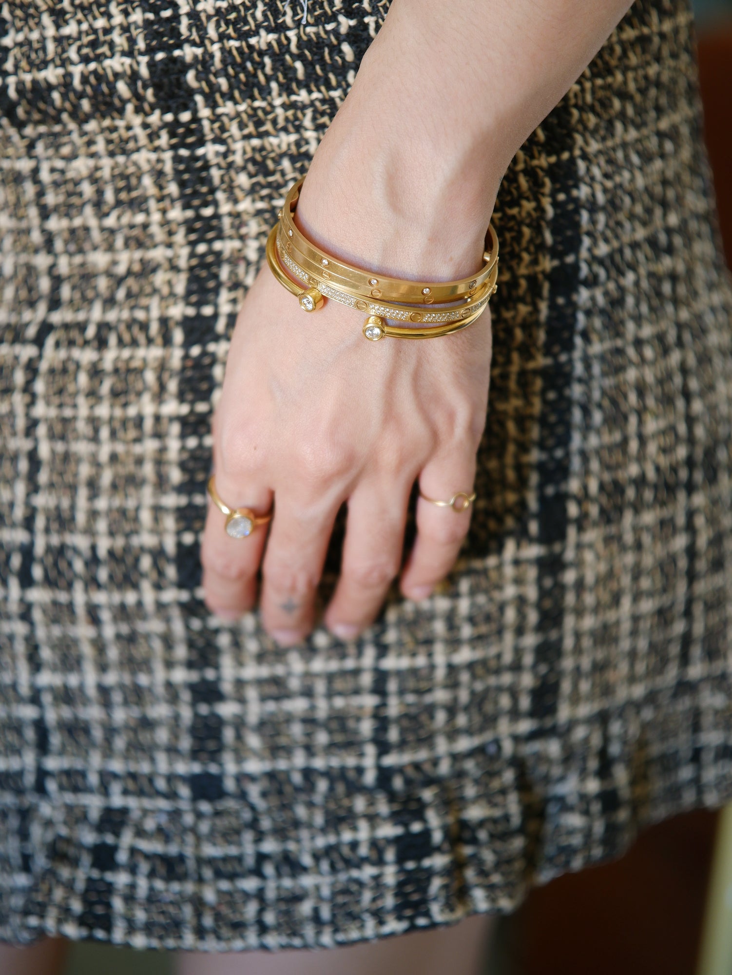 The Bold Bezel Open Bangle