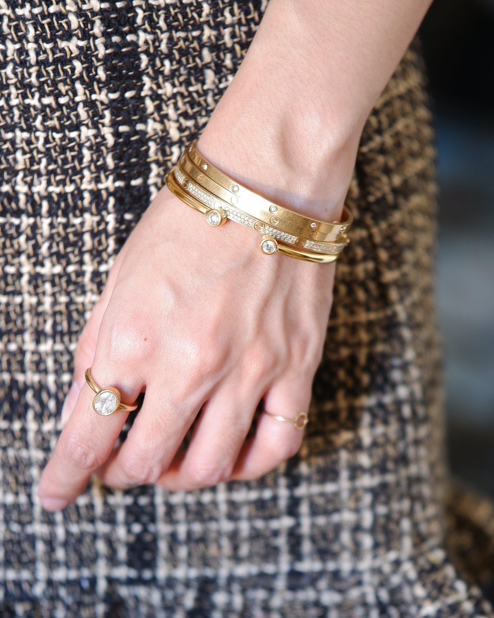The Bold Bezel Open Bangle