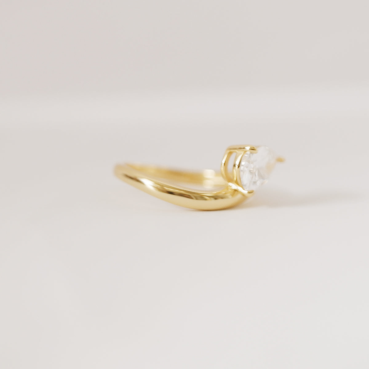The Chunky Flowy Sideways Pear Diamond Ring