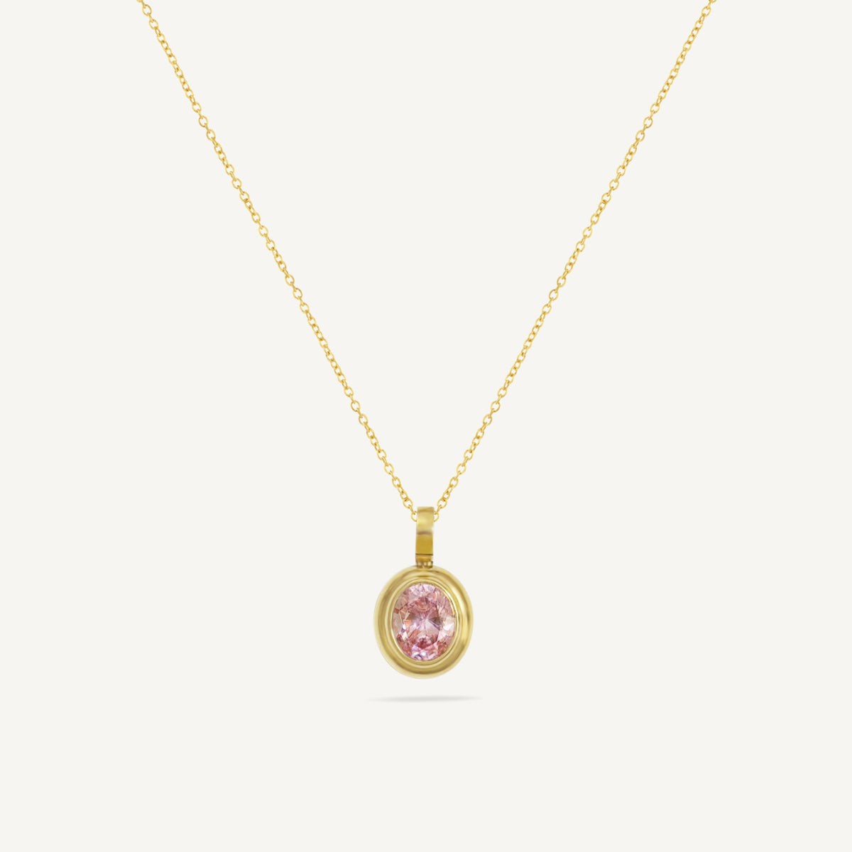 The Pink Ice Bold Bezel Necklace