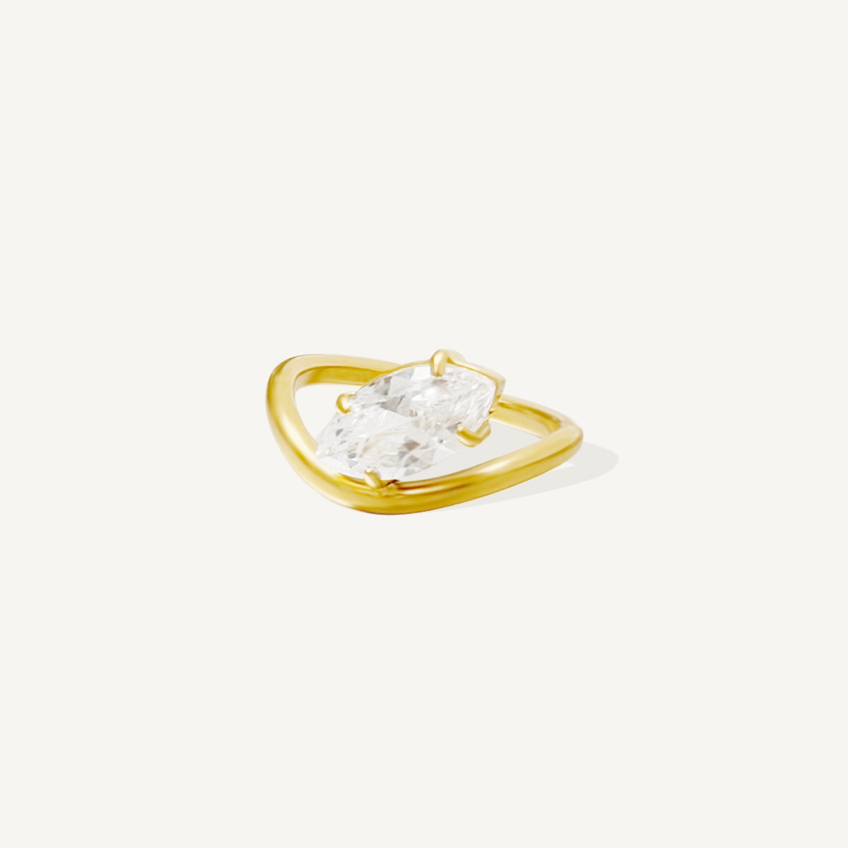 The Bold Sideways Marquise Cut Ring