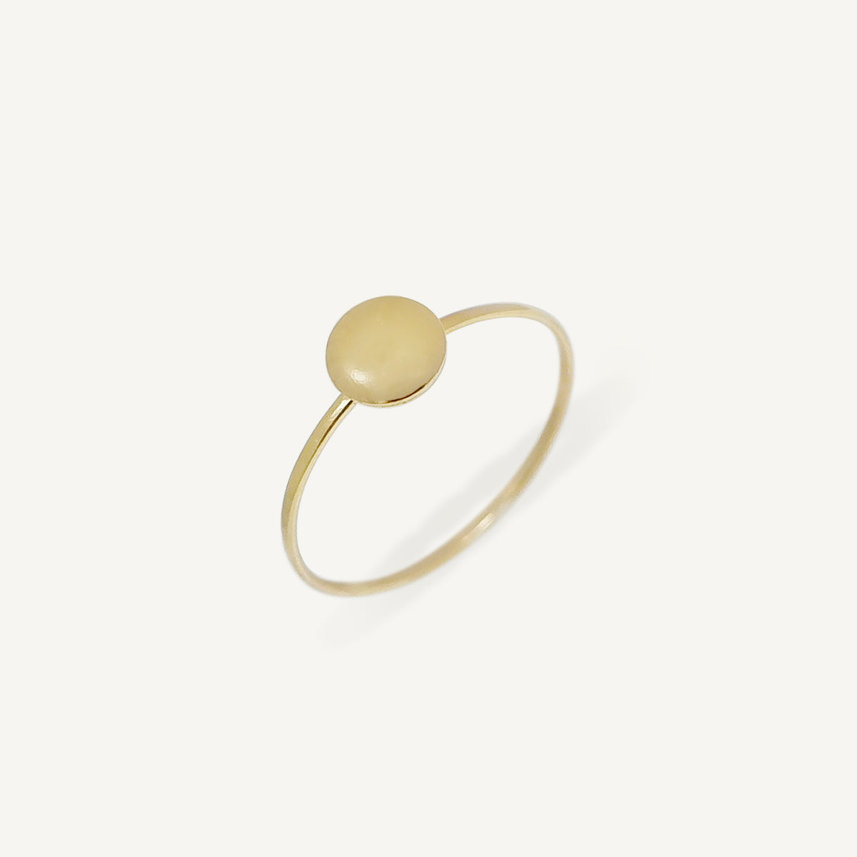 The Bubble Disc Ring in Solid Gold