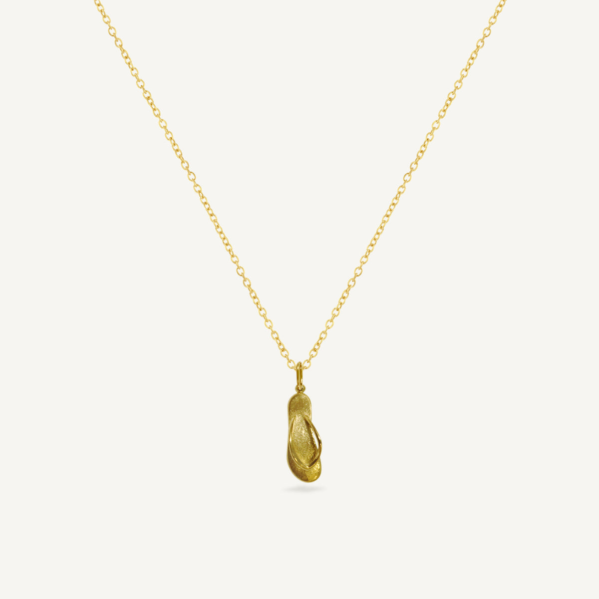 The Casual Girlie Golden Flip Flop Necklace