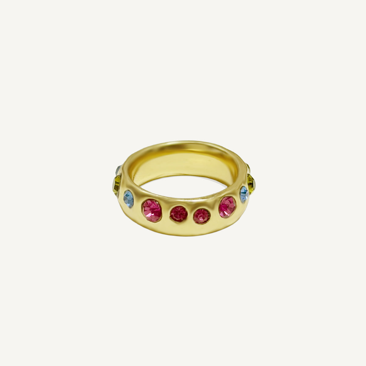 The Chunky Multi Birthstone Band