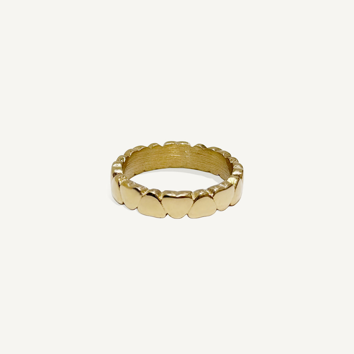 The Chunky Heart Pattern Ring
