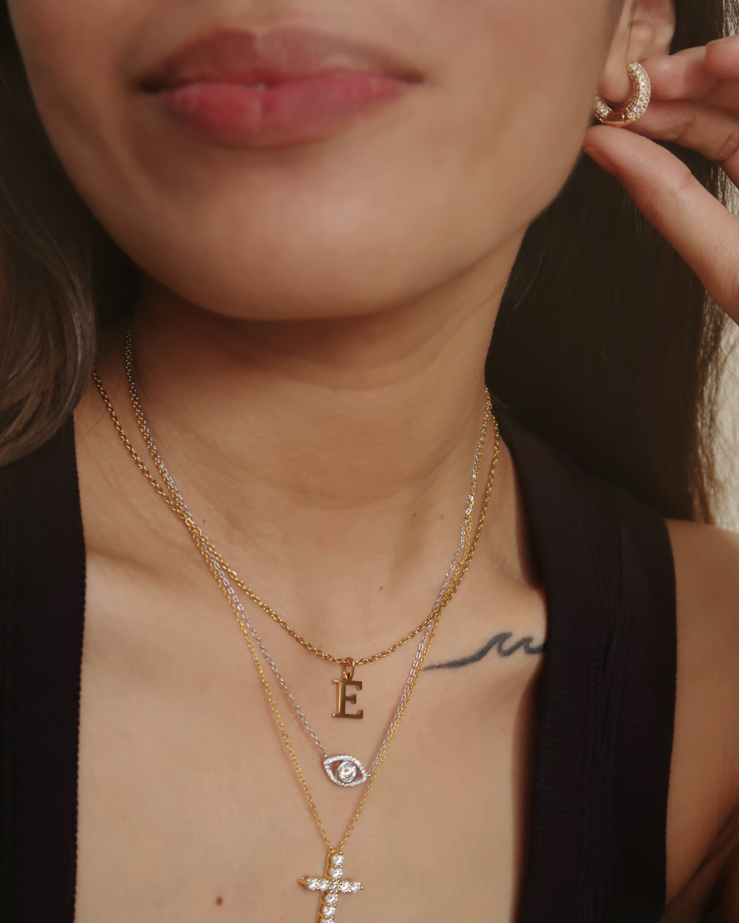 The Everyday Chunky Full Pave Hoop Earrings