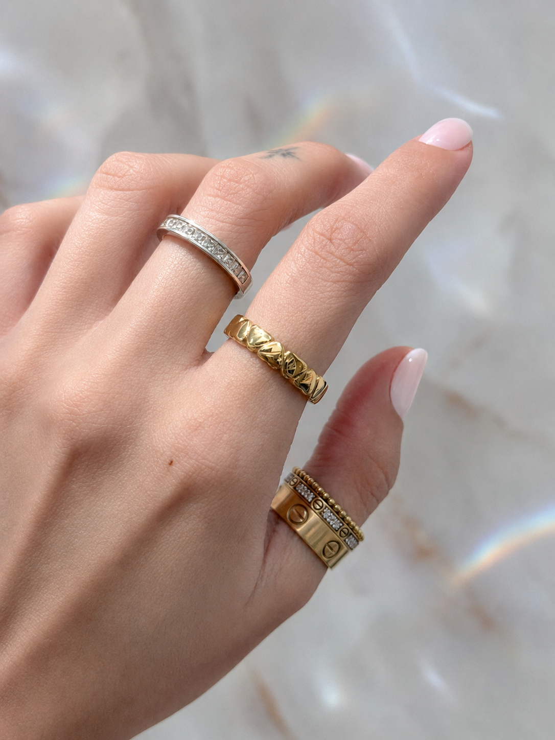 The Chunky Heart Pattern Ring