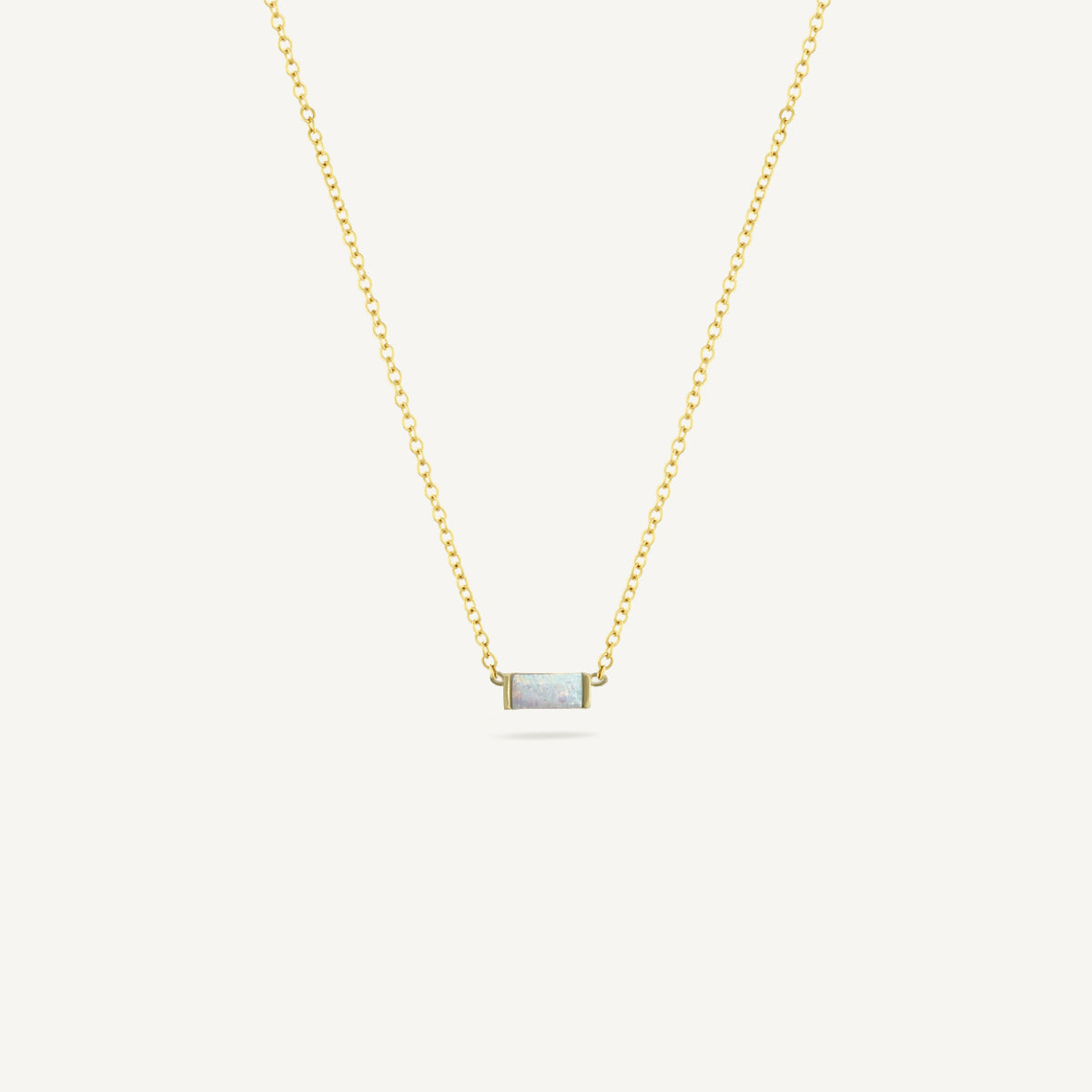The Classic Birthstone Baguette Necklace