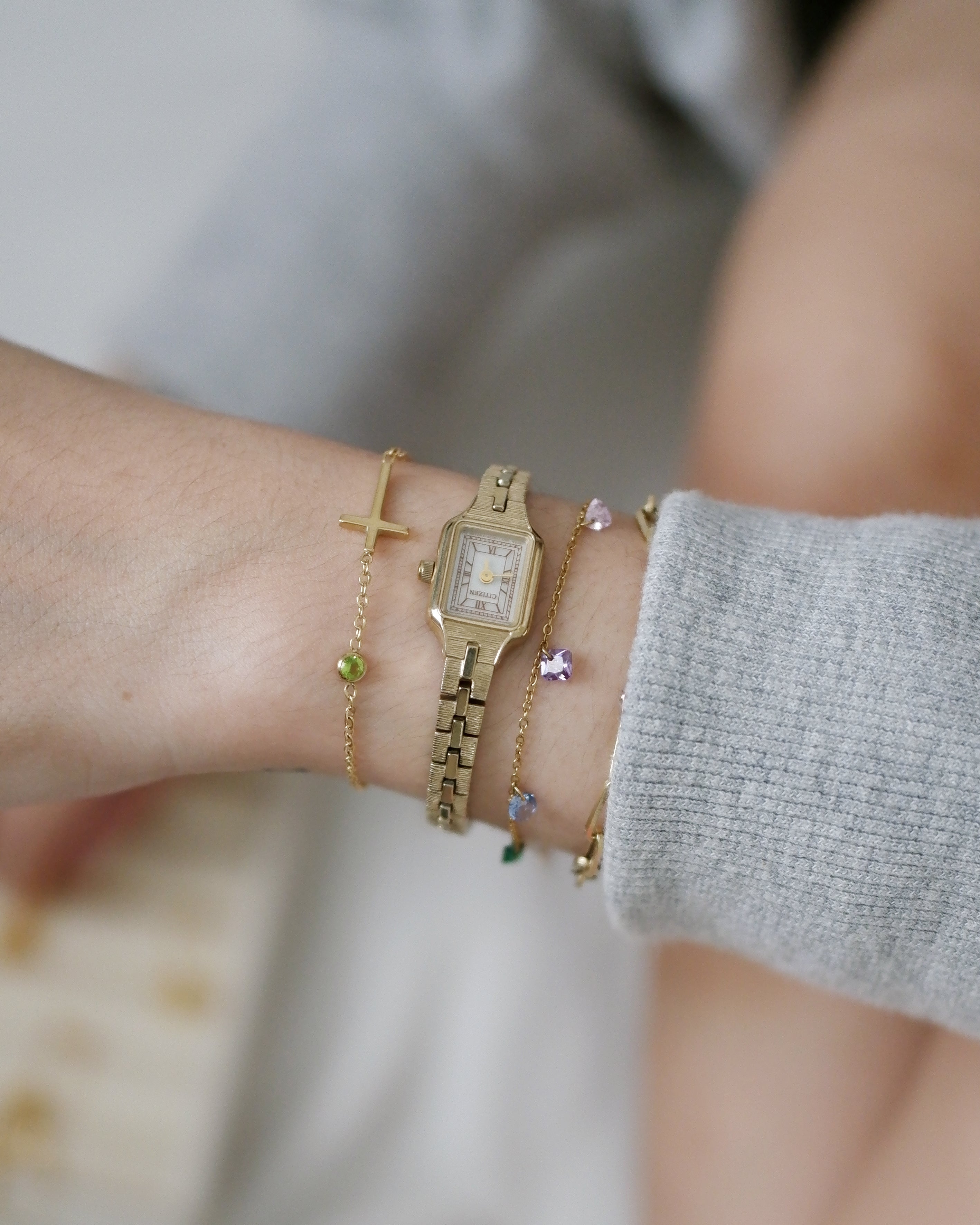 The Classic Cross Birthstone Bracelet and Anklet