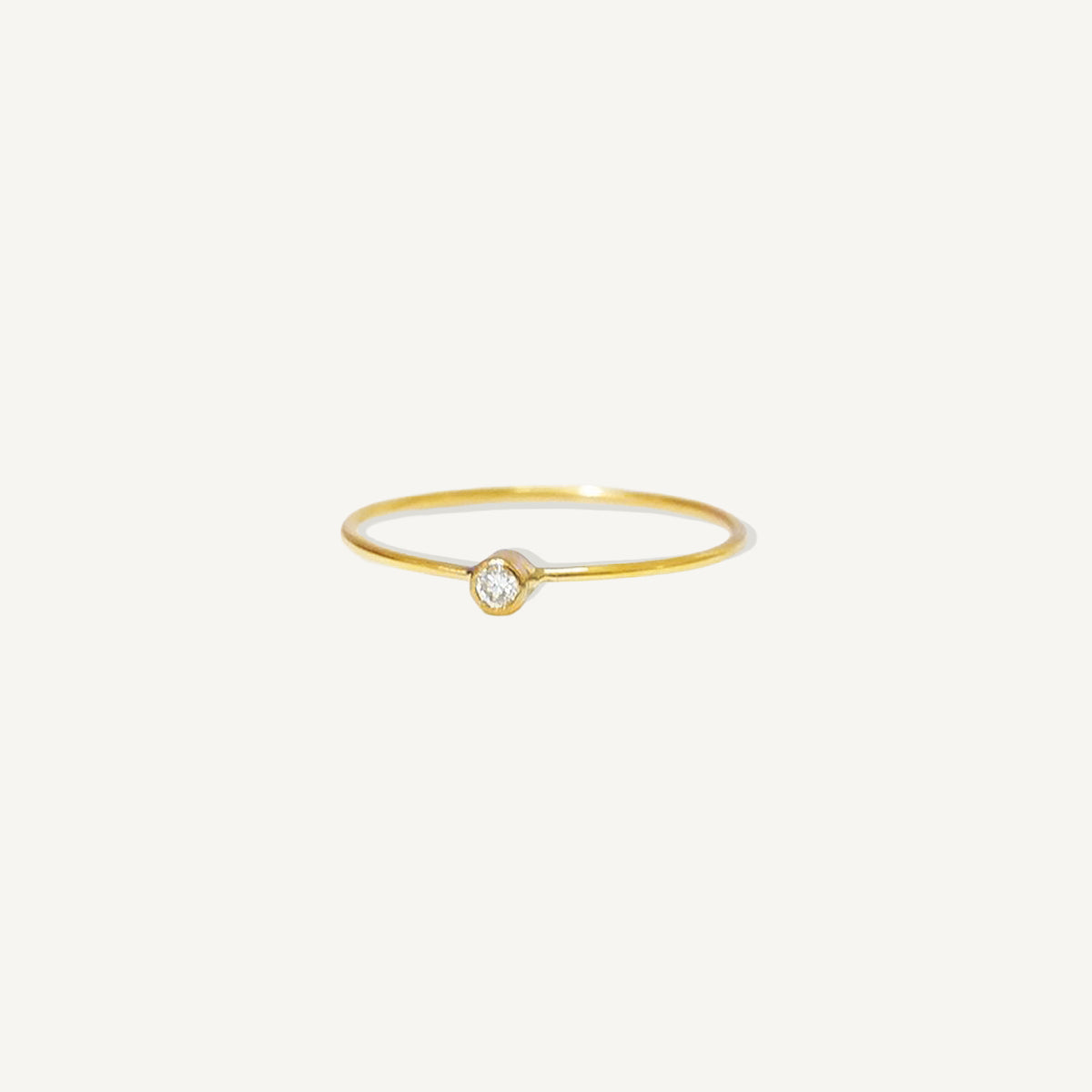 The Classic Diamond Ring in Solid Gold