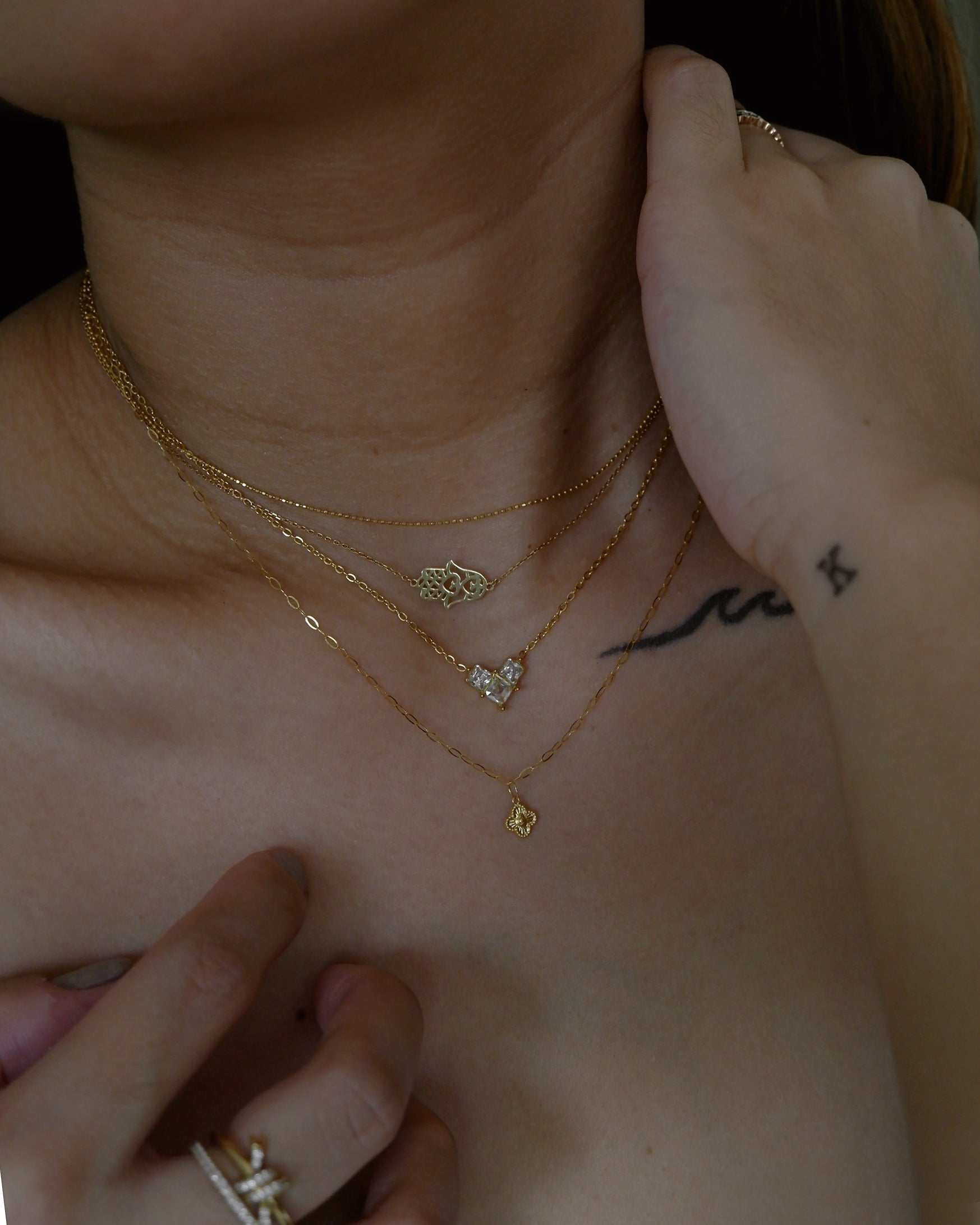 The Pink Ice Floating Heart Necklace