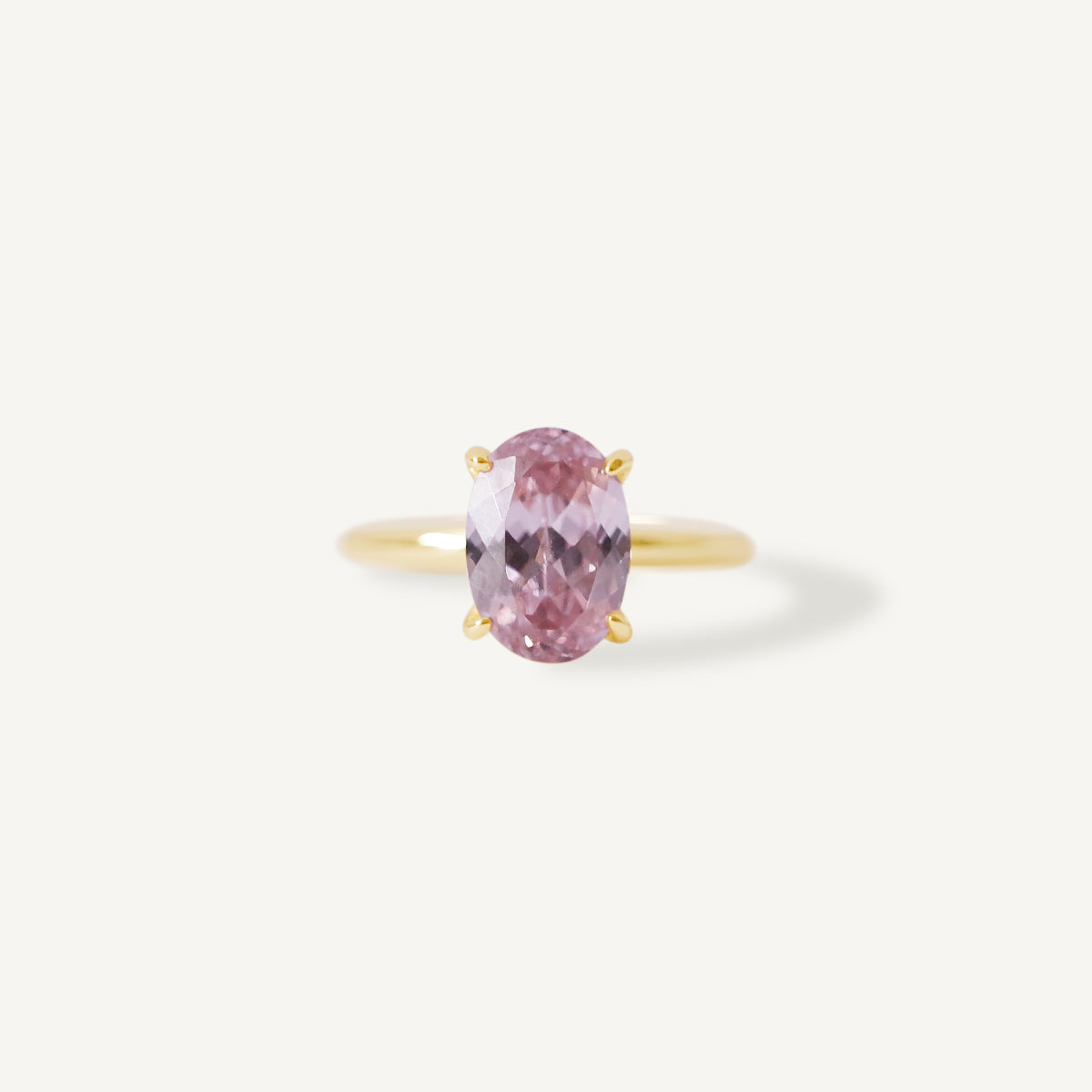 The Classic Pink Oval Hidden Halo Ring