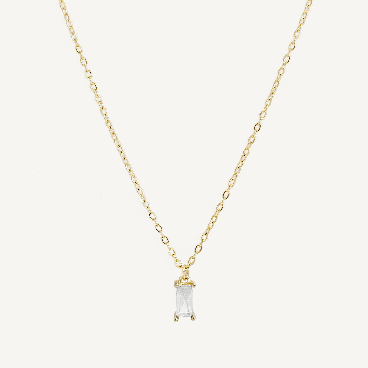 The Baguette Birthstone Necklace