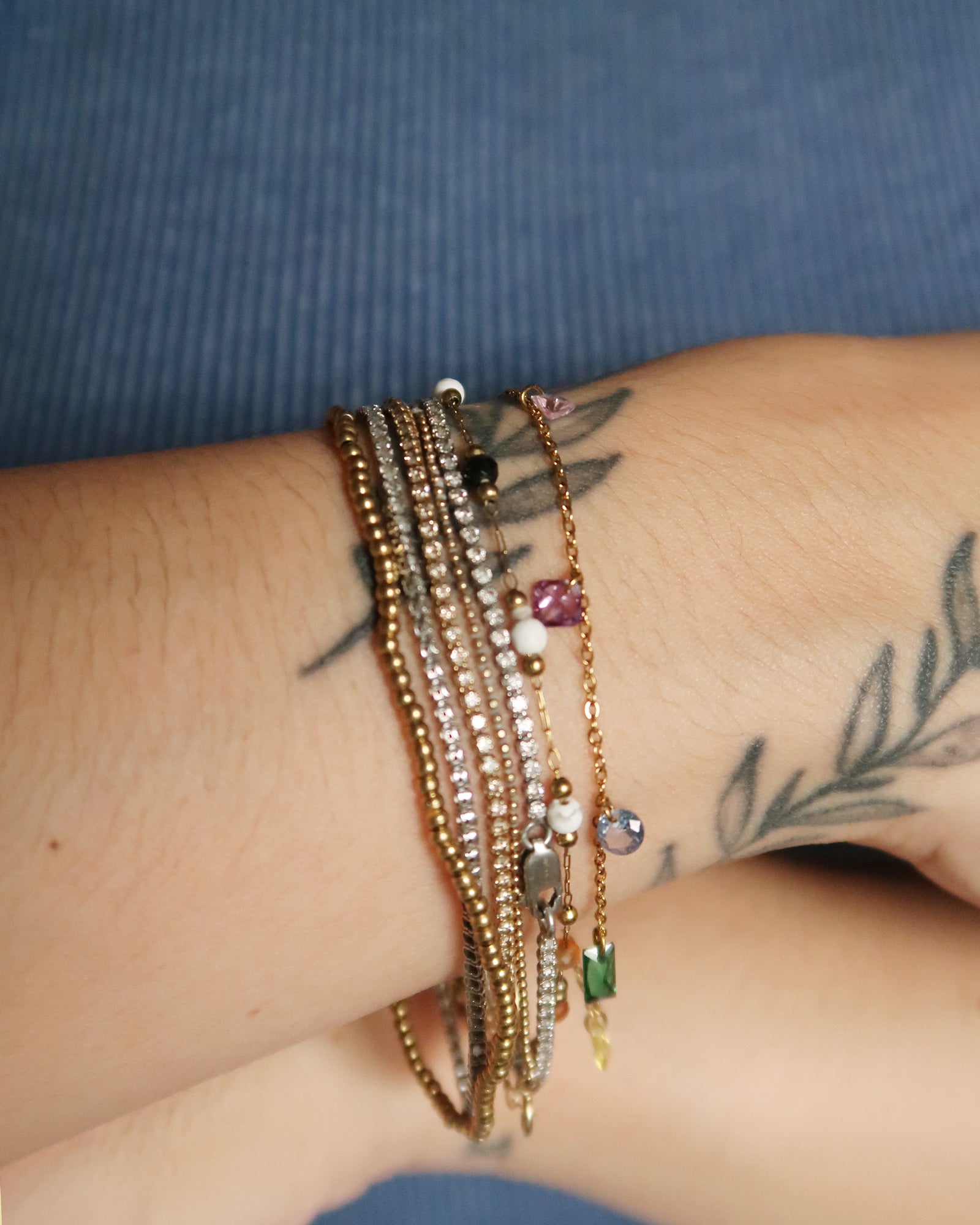 The Color Play Dangling Multi Birthstone Bracelet