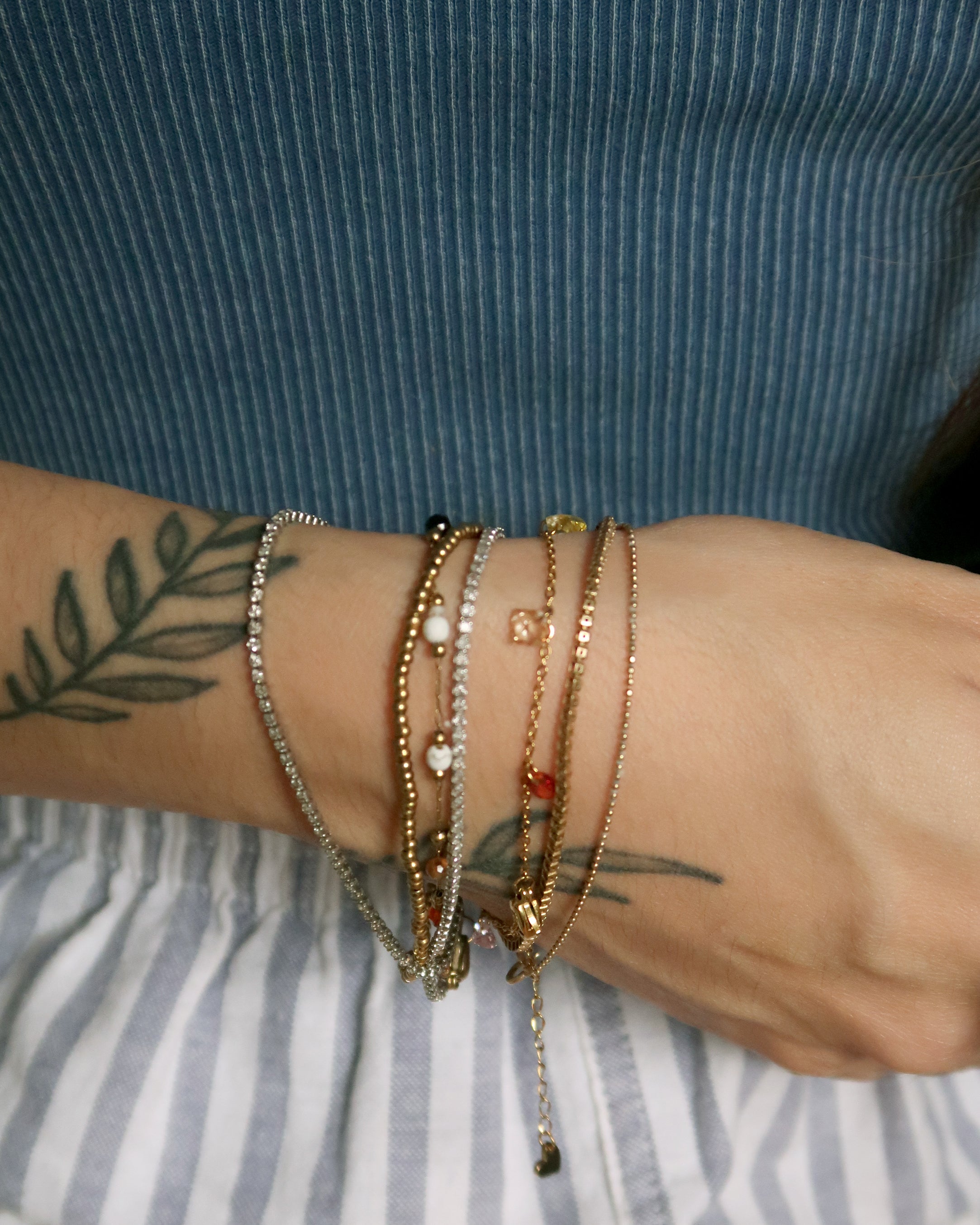 The Color Play Dangling Multi Birthstone Bracelet