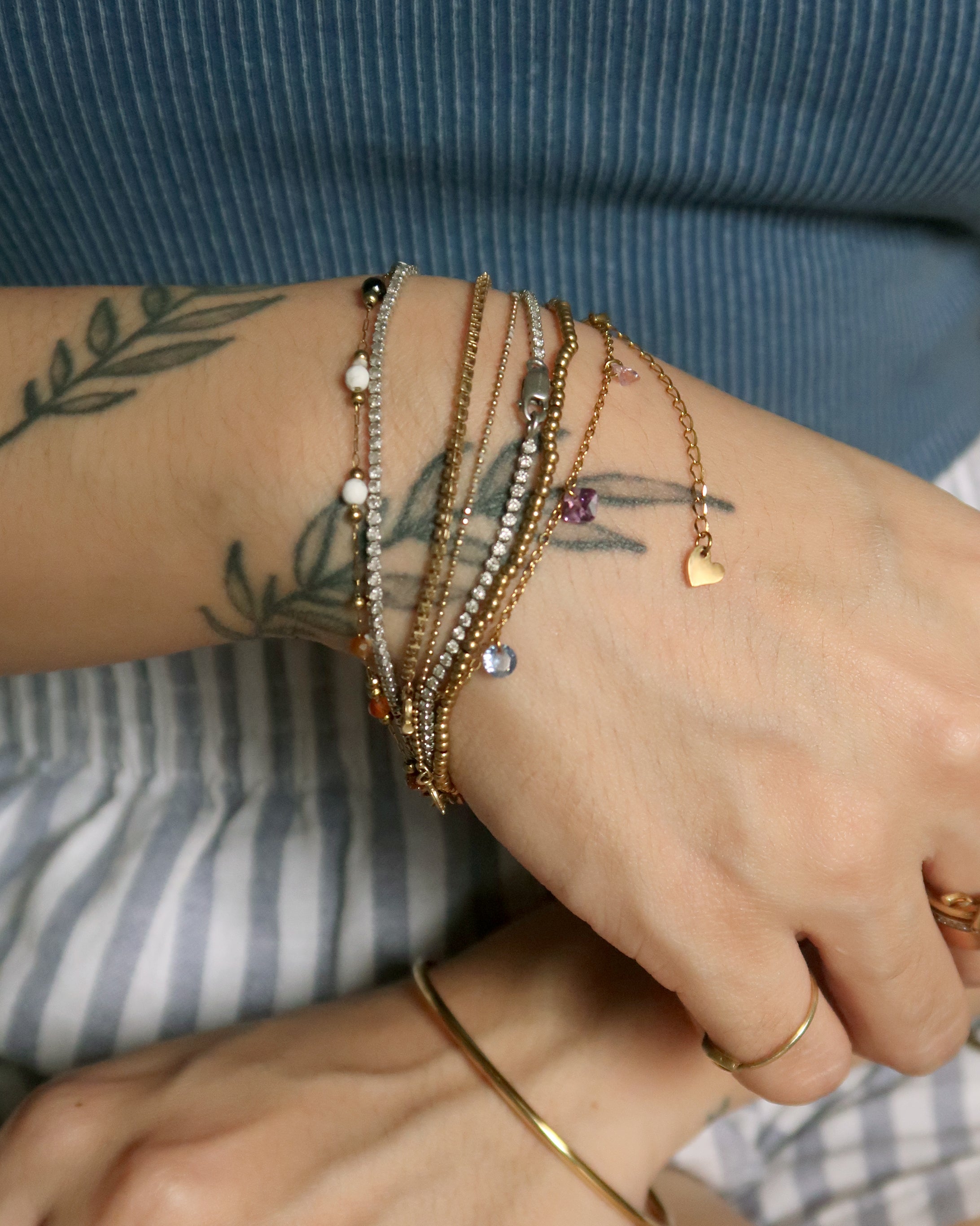 The Color Play Dangling Multi Birthstone Bracelet