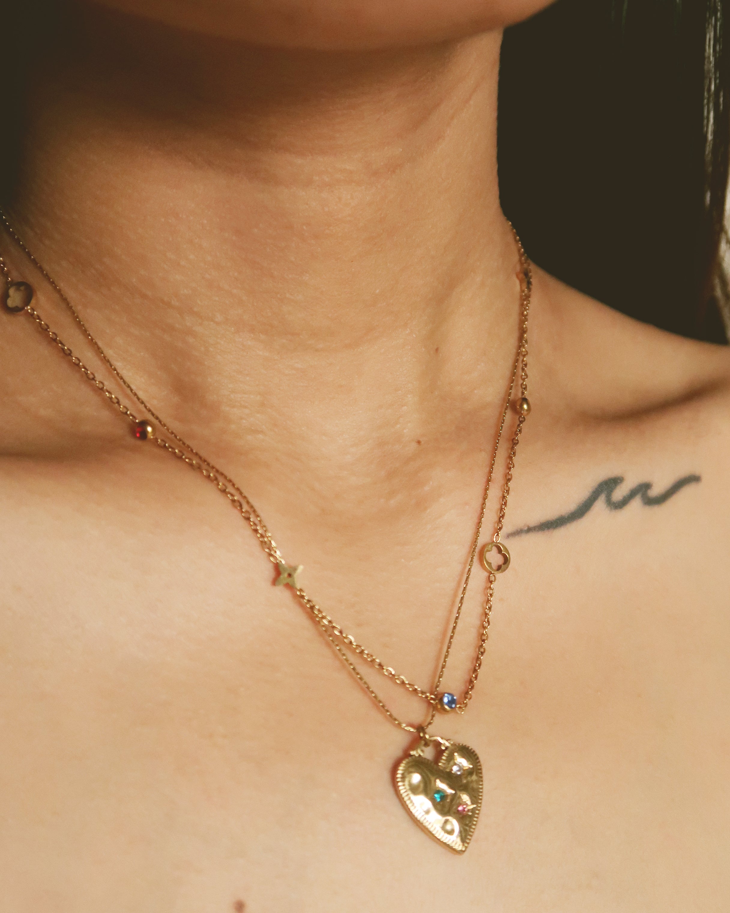The Color Play Clover Birthstone Necklace