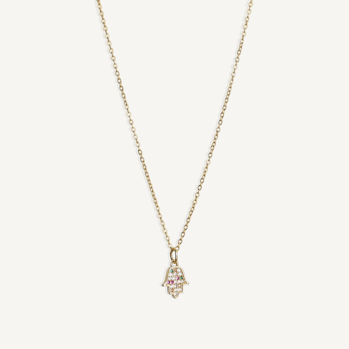 The Color Play Hamsa Necklace