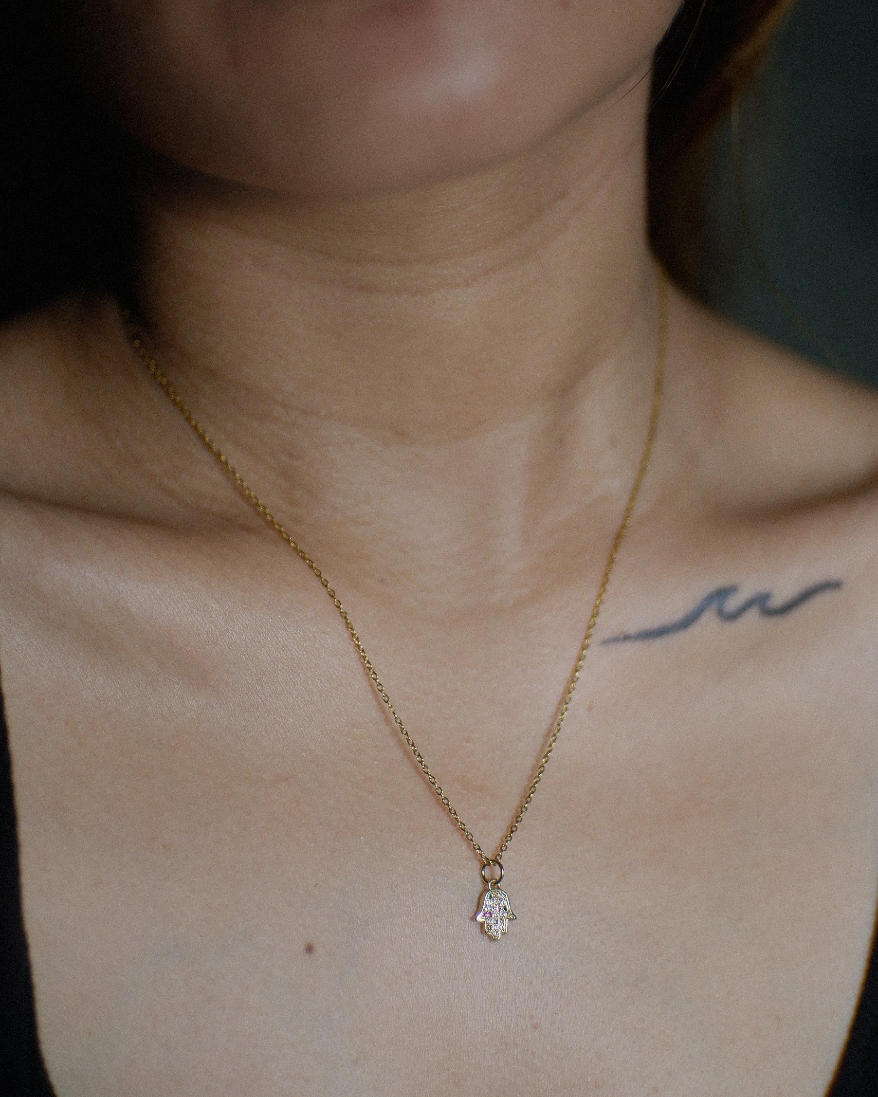 The Color Play Hamsa Necklace