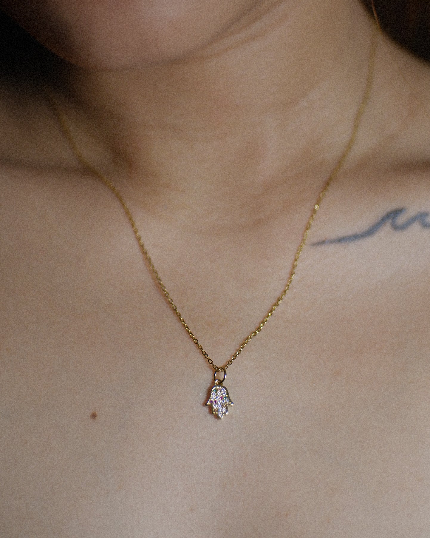 The Color Play Hamsa Necklace