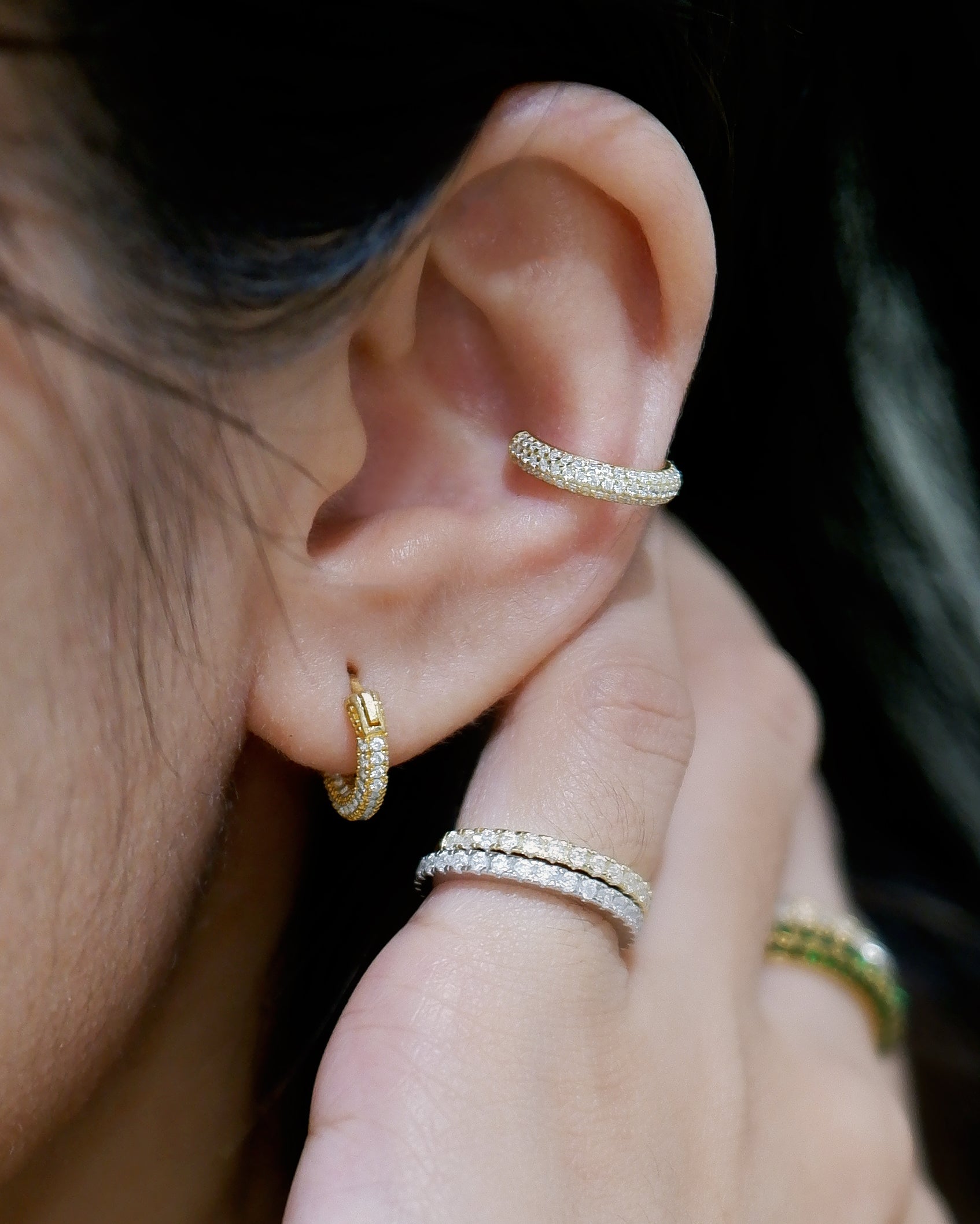 The Everyday Full Pave Classic Ear Cuff (No piercing needed)