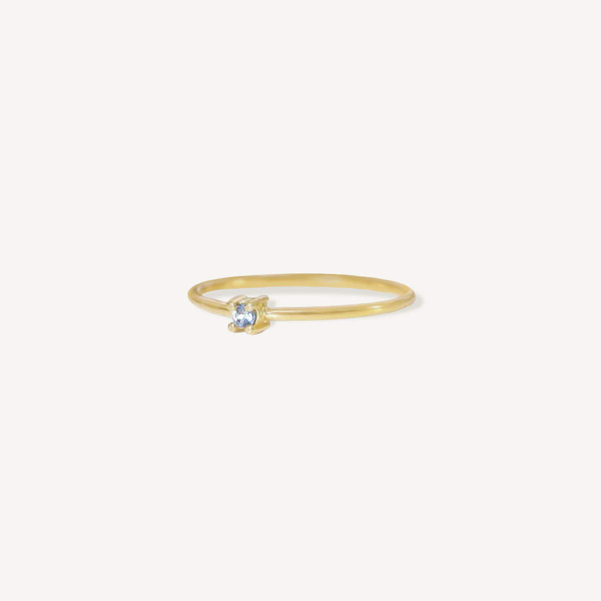 The Dainty Birthstone Ring in Solid Gold