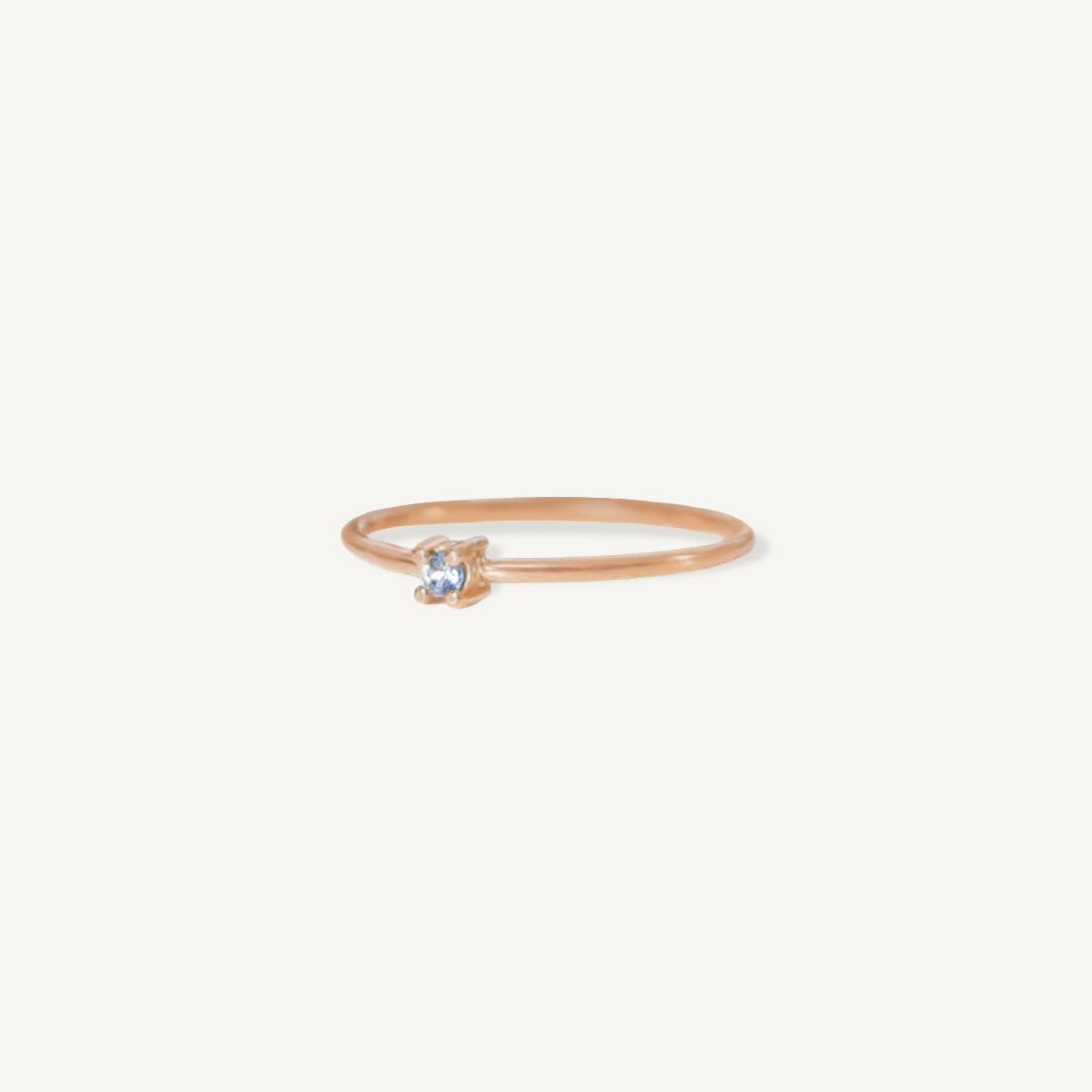 The Dainty Birthstone Ring in Solid Gold
