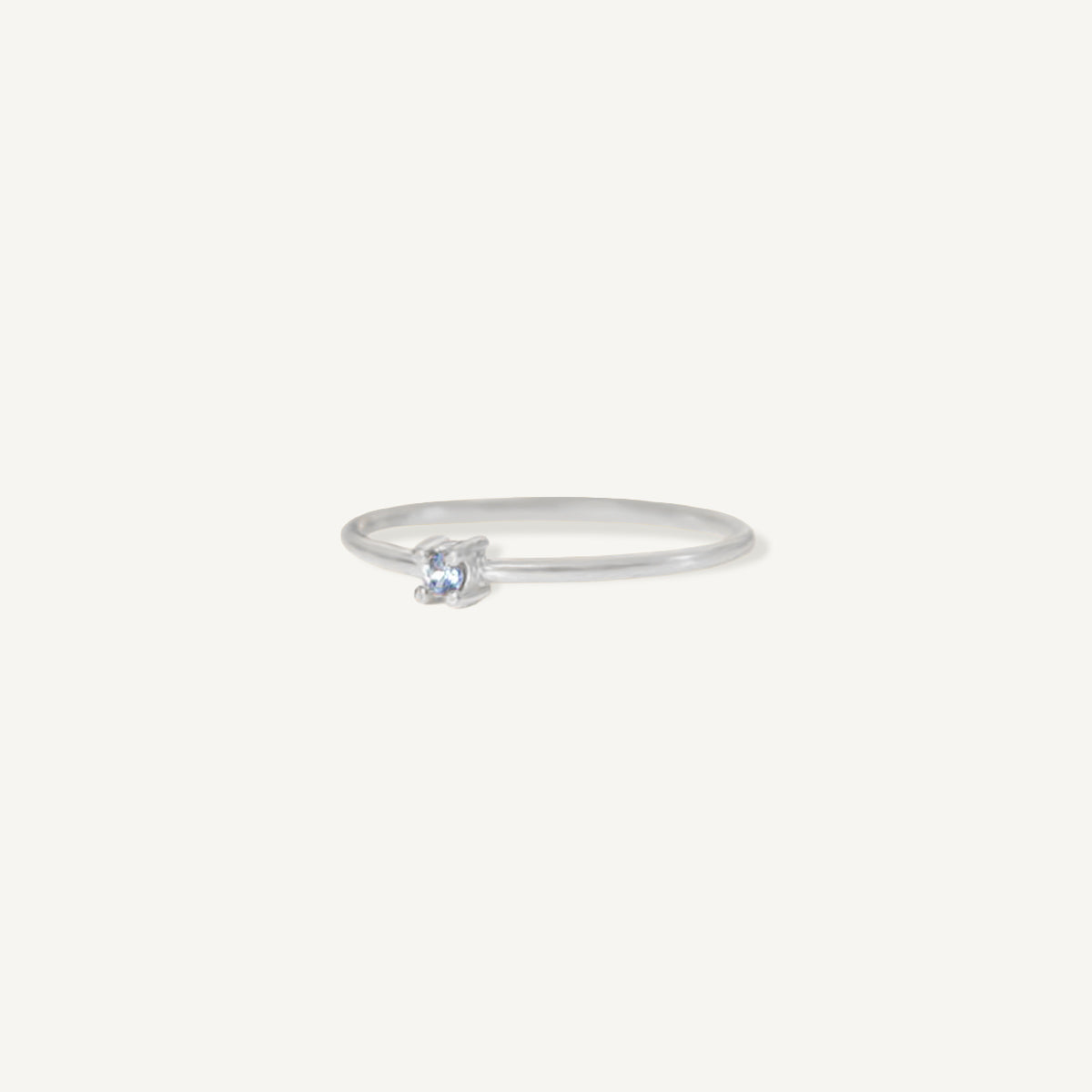 The Dainty Birthstone Ring in Solid Gold