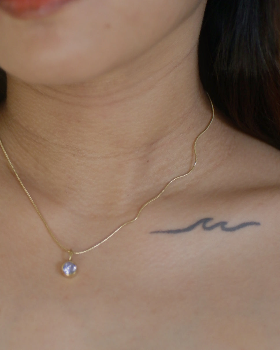 The Dainty Birthstone Slinky Necklace