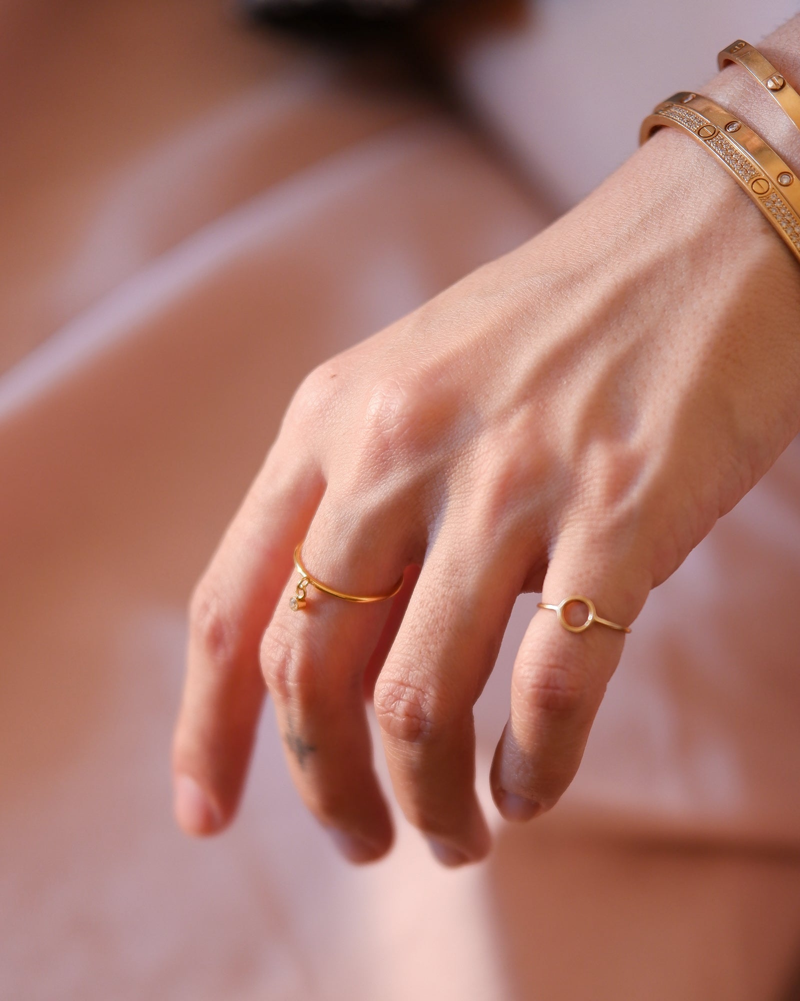 The Signature Dangling Solitaire Ring