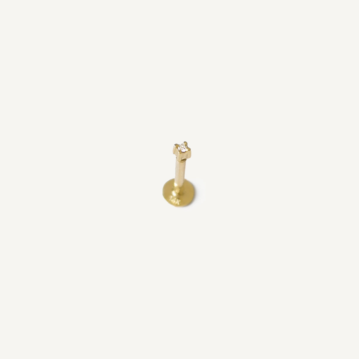 The Tiny Birthstone Flat Back Earrings in Solid Gold
