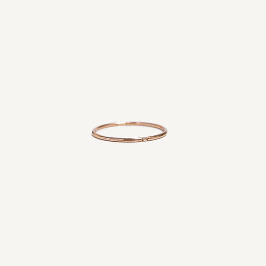 The Dotted Skinniest Rose Gold Band