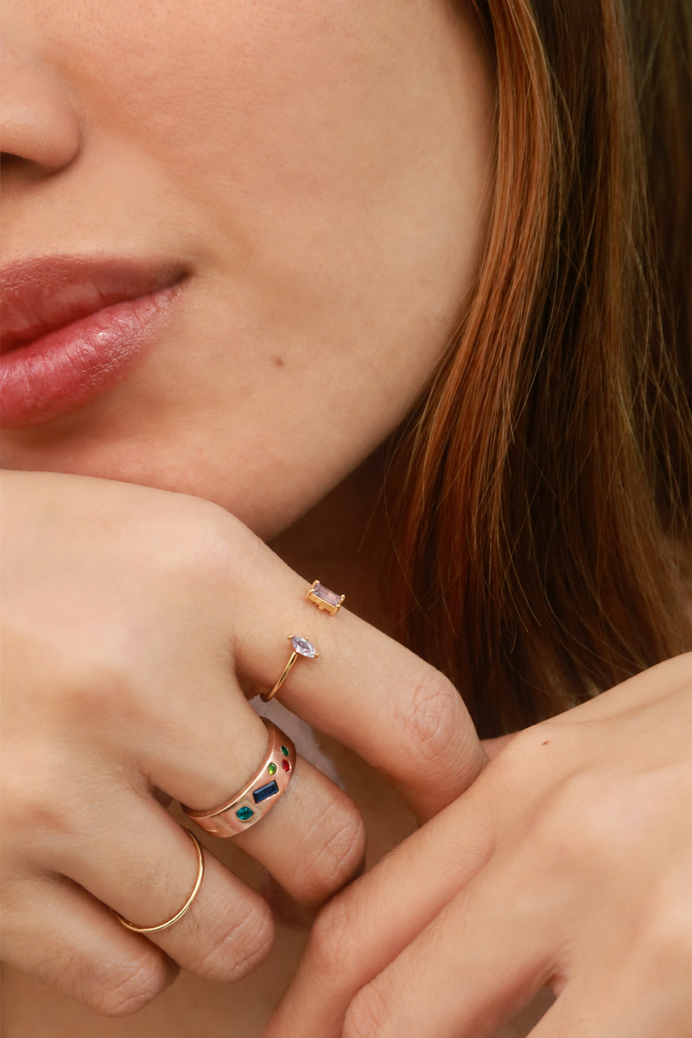 The Duo Marquise-Baguette Birthstone Ring