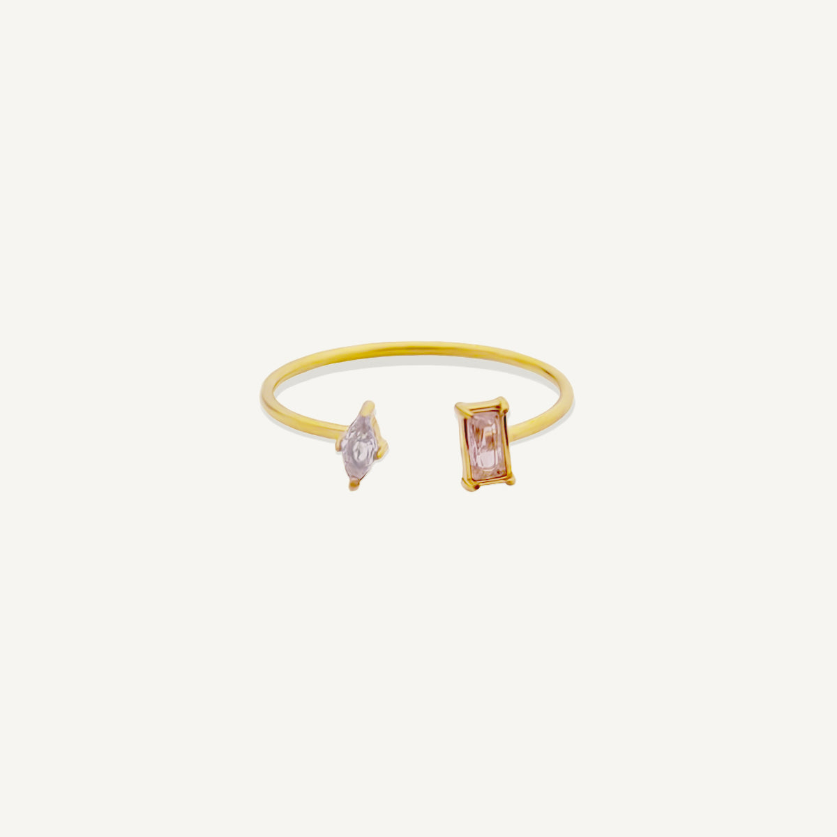The Duo Marquise-Baguette Birthstone Ring