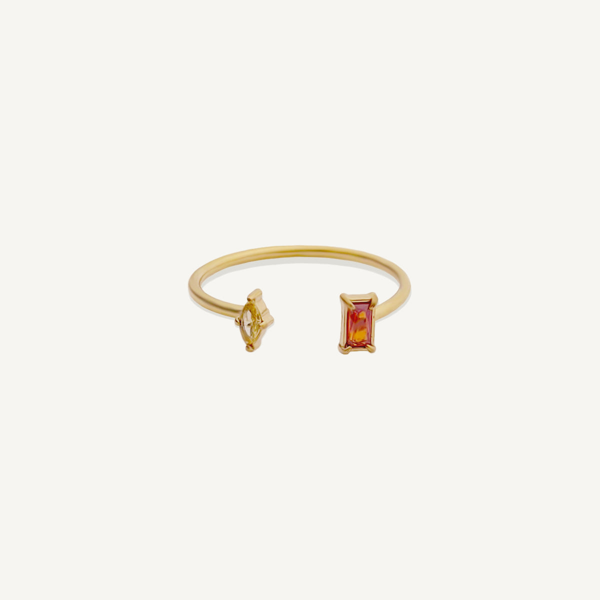 The Duo Marquise-Baguette Birthstone Ring