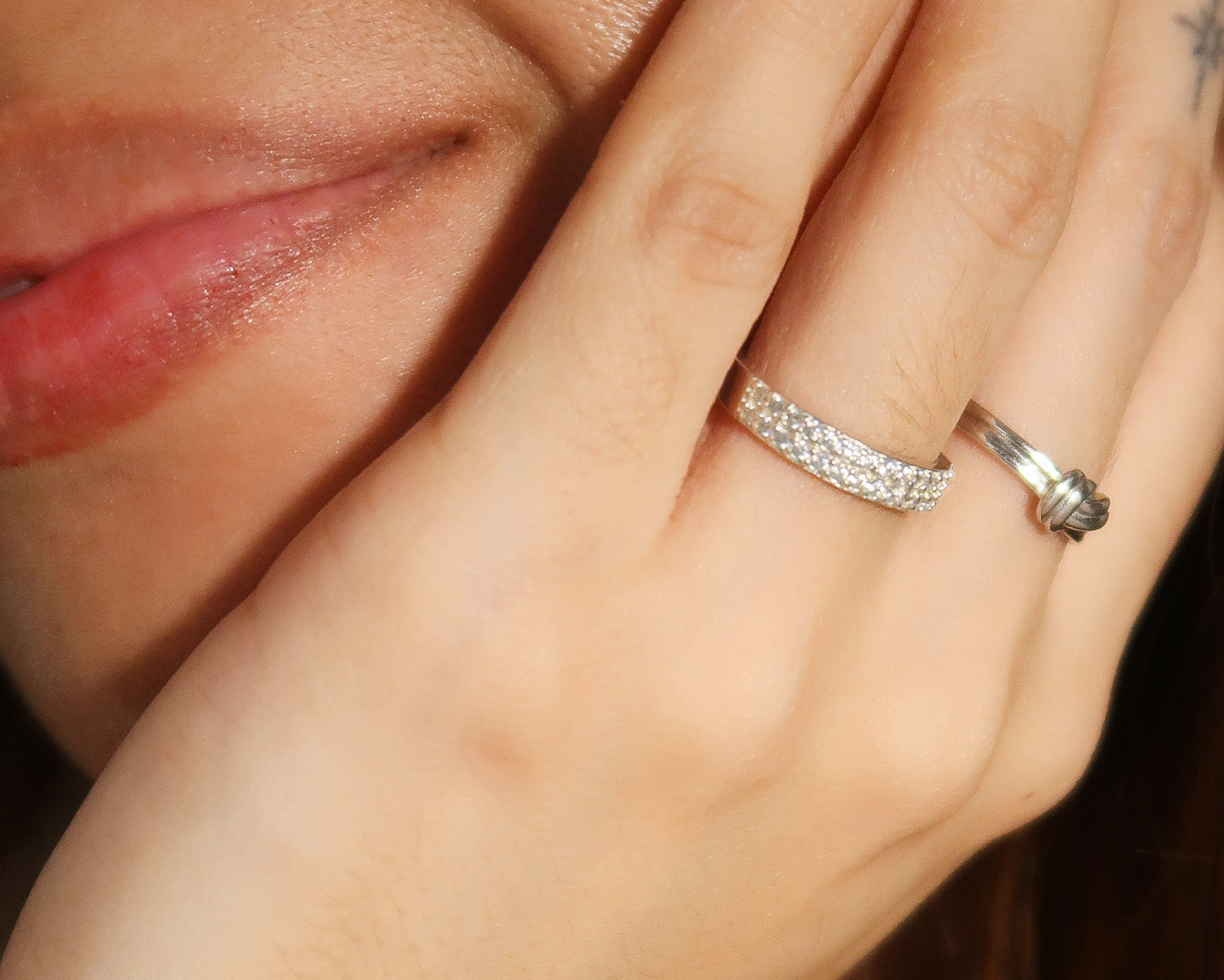 The Double Stack Half Eternity Ring