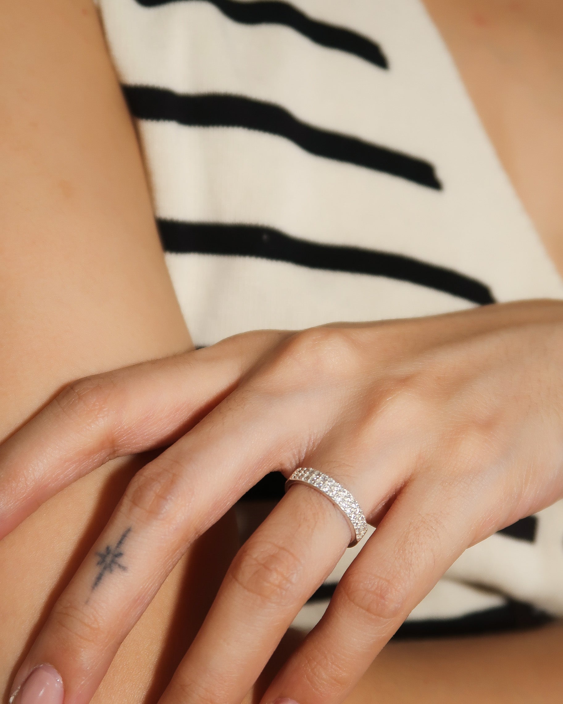 The Double Stack Half Eternity Ring