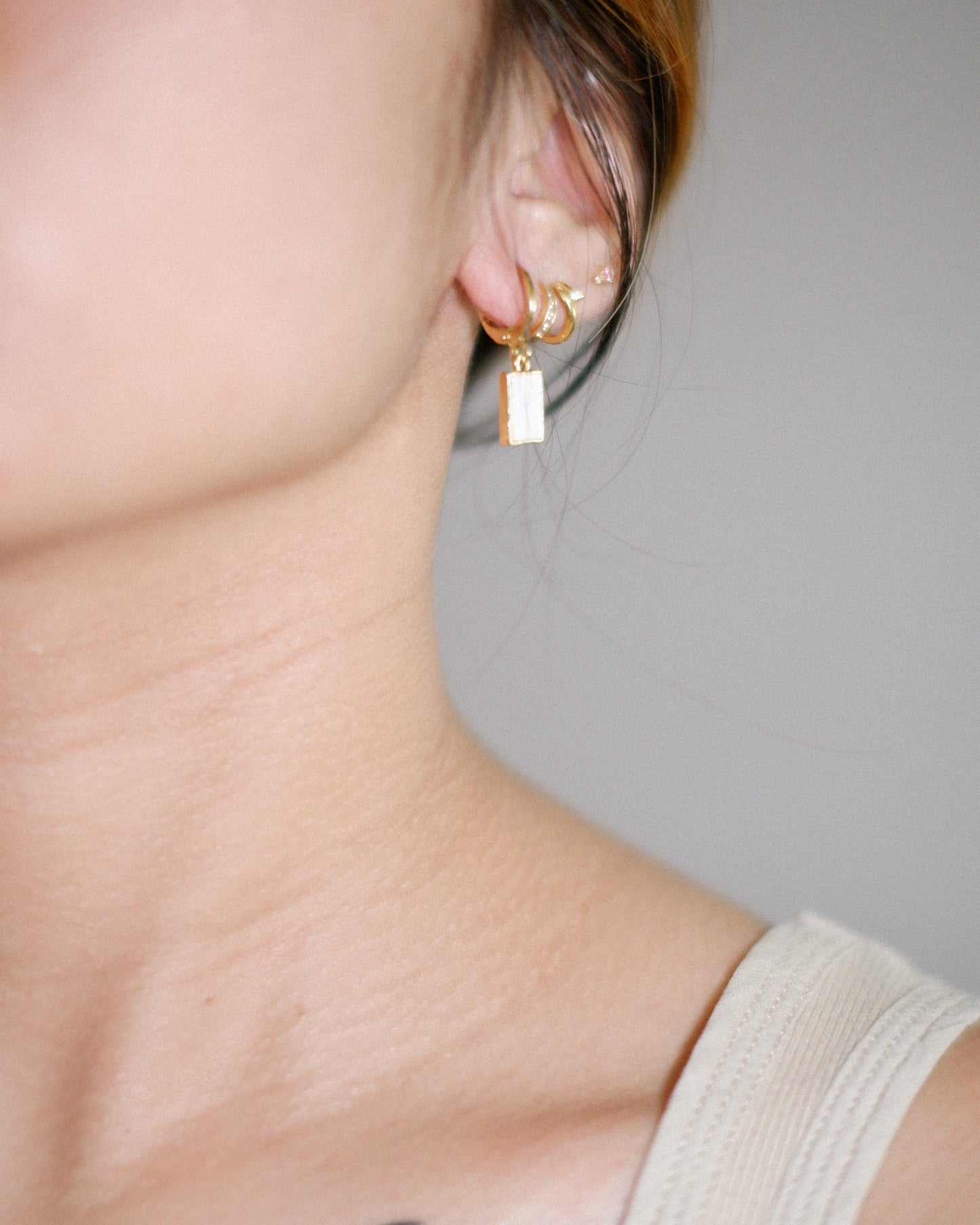 The Edgy Pearl Hoops