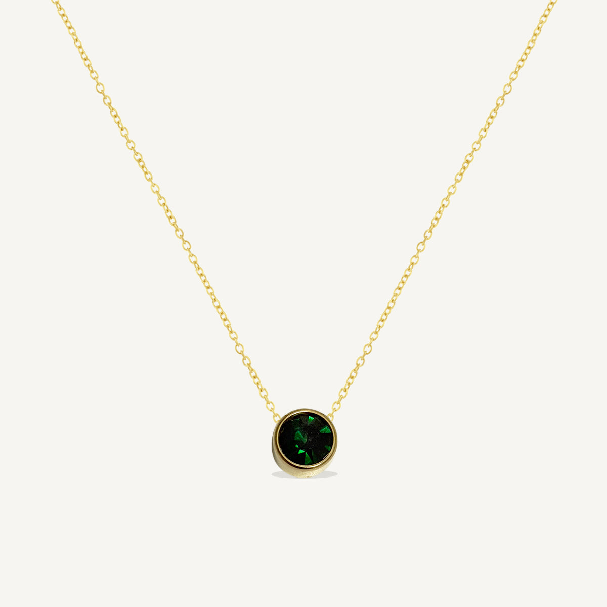 The Classic Emerald Solitaire Necklace | Holiday Shop