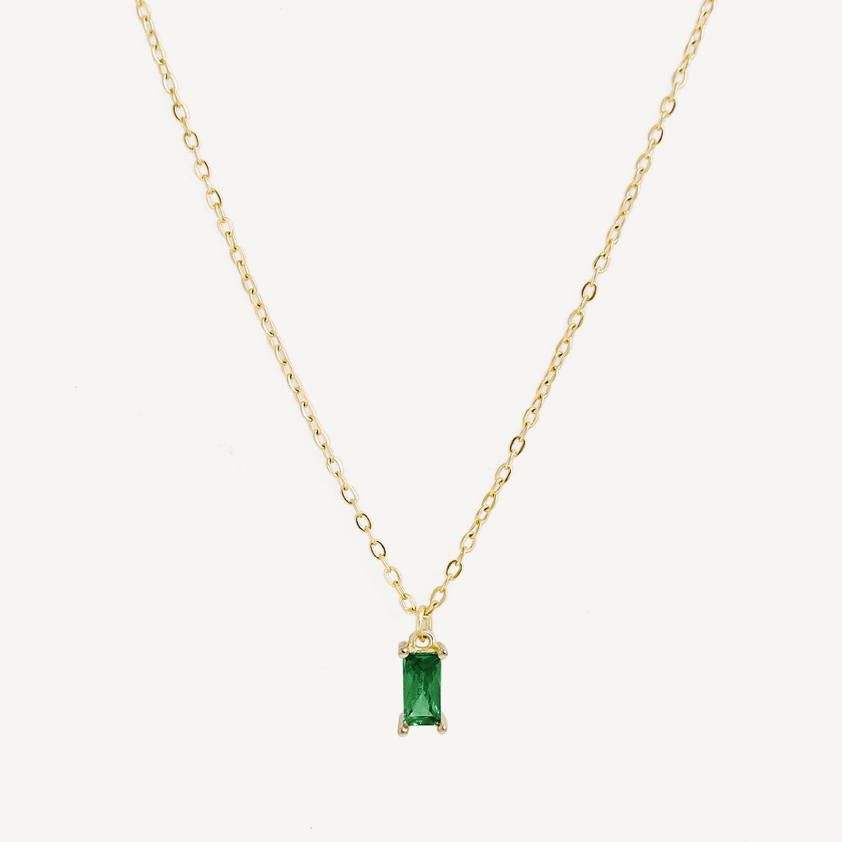 The Baguette Birthstone Necklace