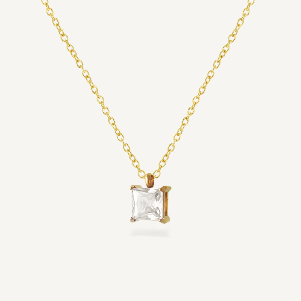 The Princess Cut Birthstone Filly Necklace
