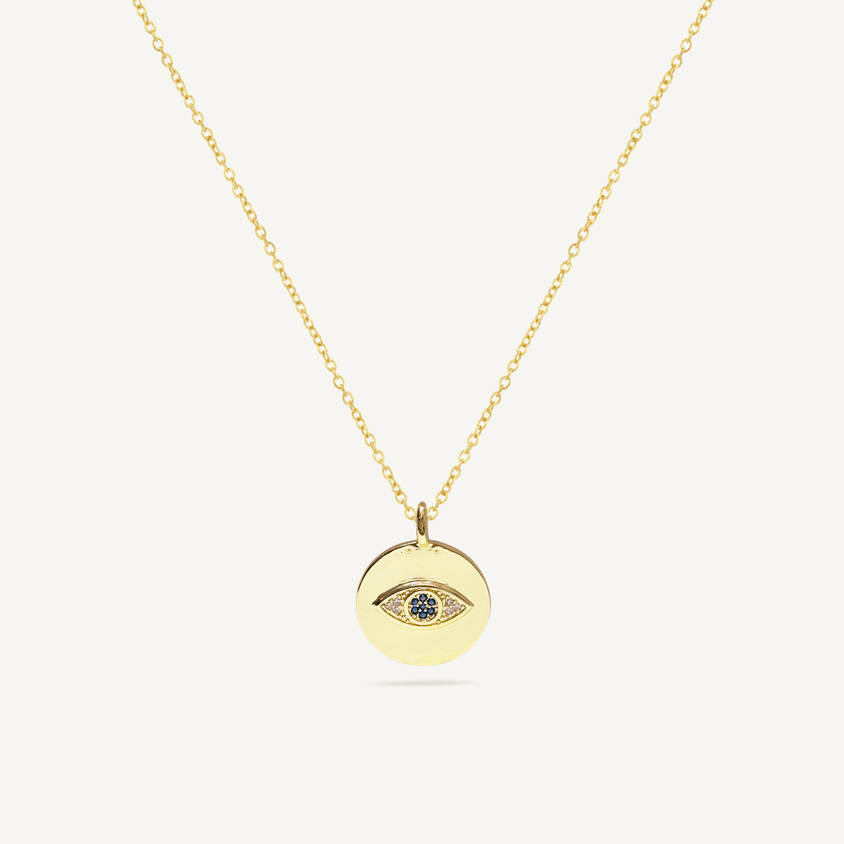 The Evil Eye Disc Statement Necklace